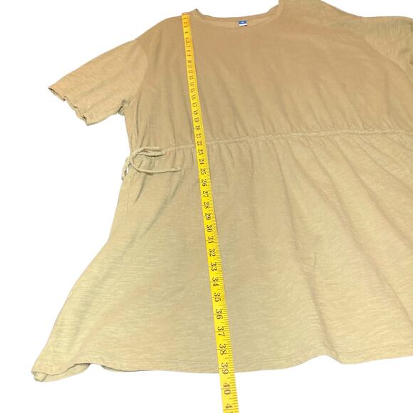 Old Navy Waist-Defined Slub-Knit T-Shirt Dress in Saguaro Green Size 4X EUC - Picture 8 of 10